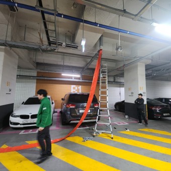 식당 하수구 작업